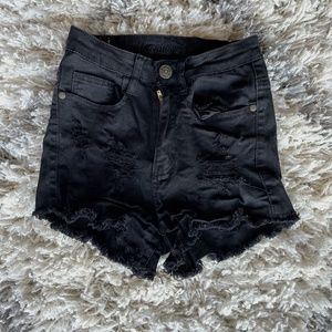 Black short shorts